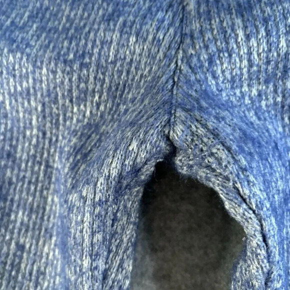 Manier De Voir Womens Knit Straight Leg Pants US 10 Blue Ribbed Tapered 760 - Picture 8 of 16